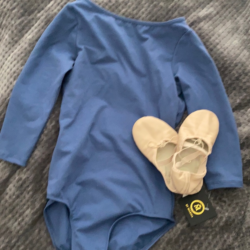 Leotard and ballet slippers